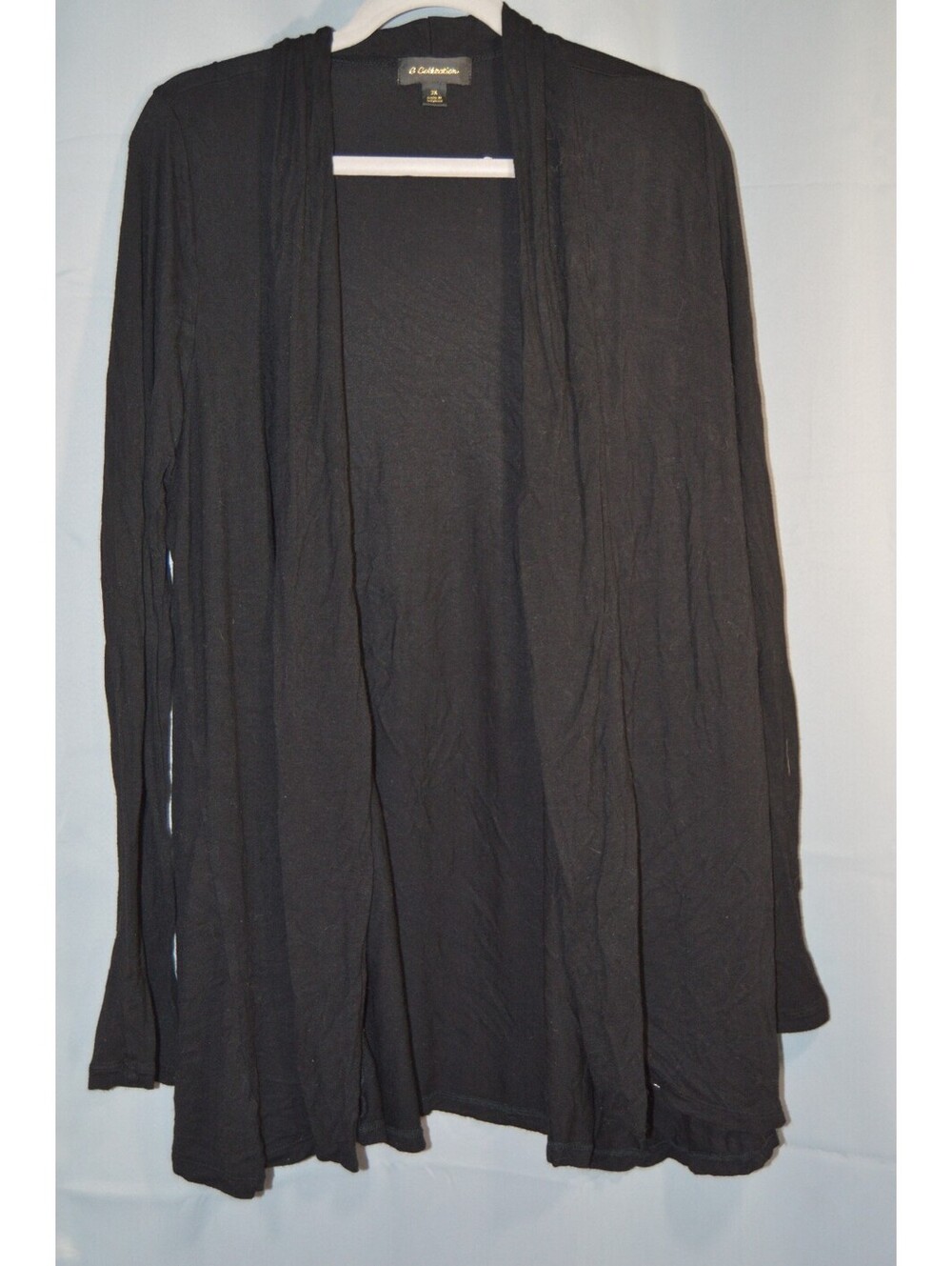 G Collection black open front cardigan 3X
